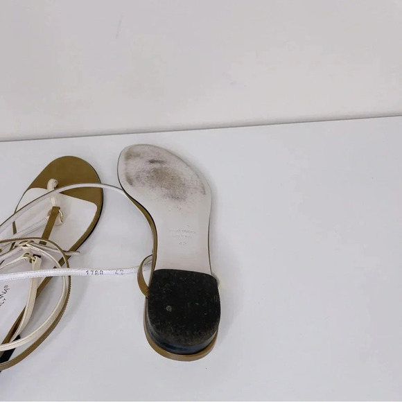 Dolce & Gabbana Patent leather thong sandals wrap boho 90s Size 11 - Picture 9 of 11